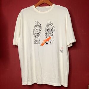 TEN C Graphic Off White Backpacker T-Shirt Minimalist Italian Luxury Cotton Tee